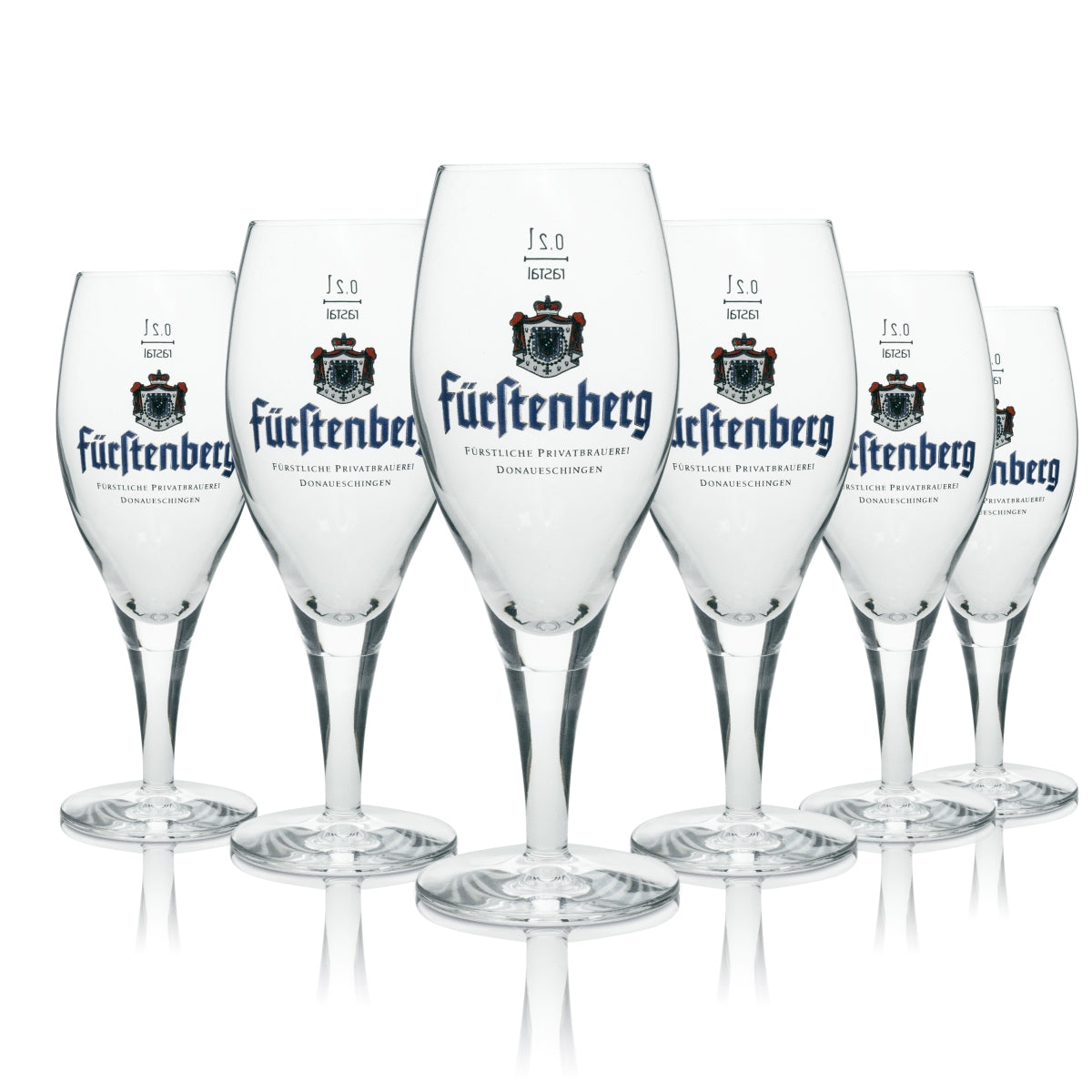 6 bicchieri da birra Fürstenberg 0,2 l Rastal