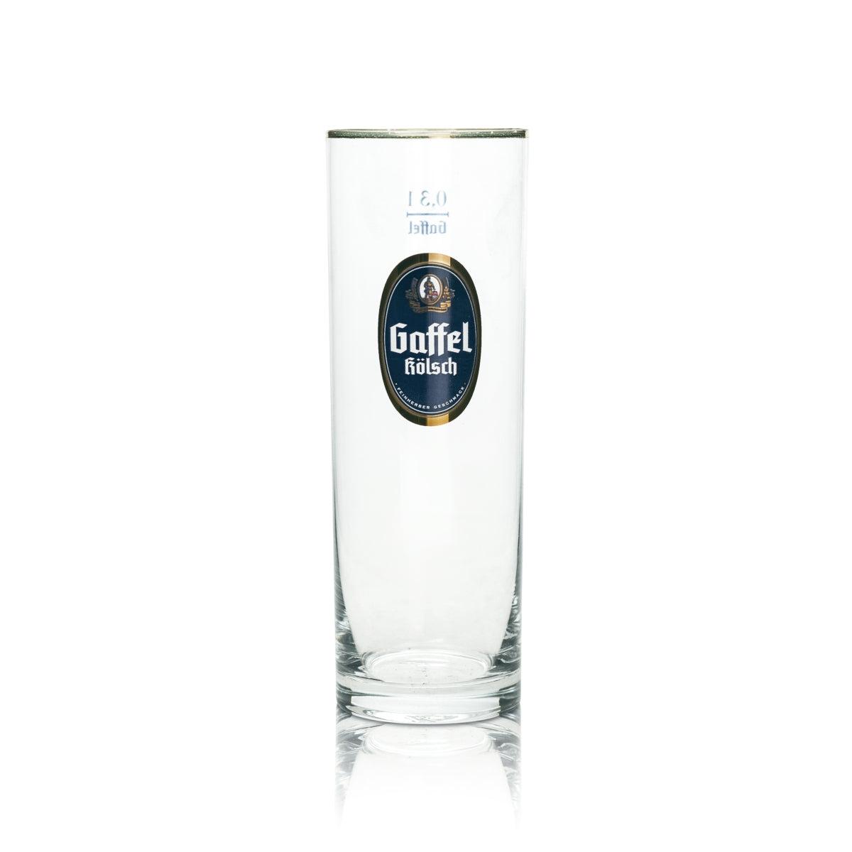 6 bicchieri da birra Gaffel 0,3 l Kölsch Stange con bordo dorato, Colonia Pils Beer Bar – Vista 2
