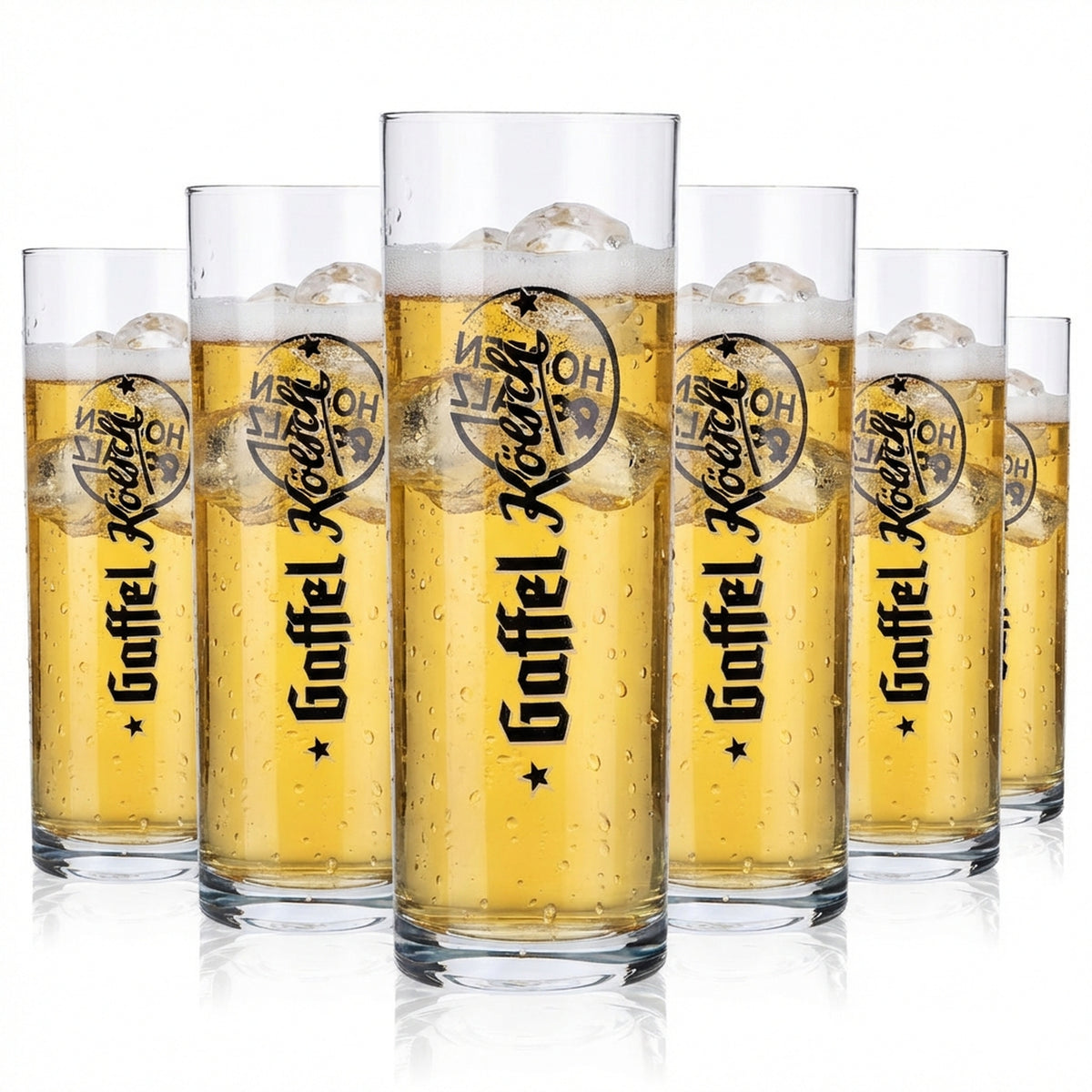 6 bicchieri da birra Gaffel da 0,3 l Bicchieri da birra Kölsch/Stange "Hopfen & Salz"