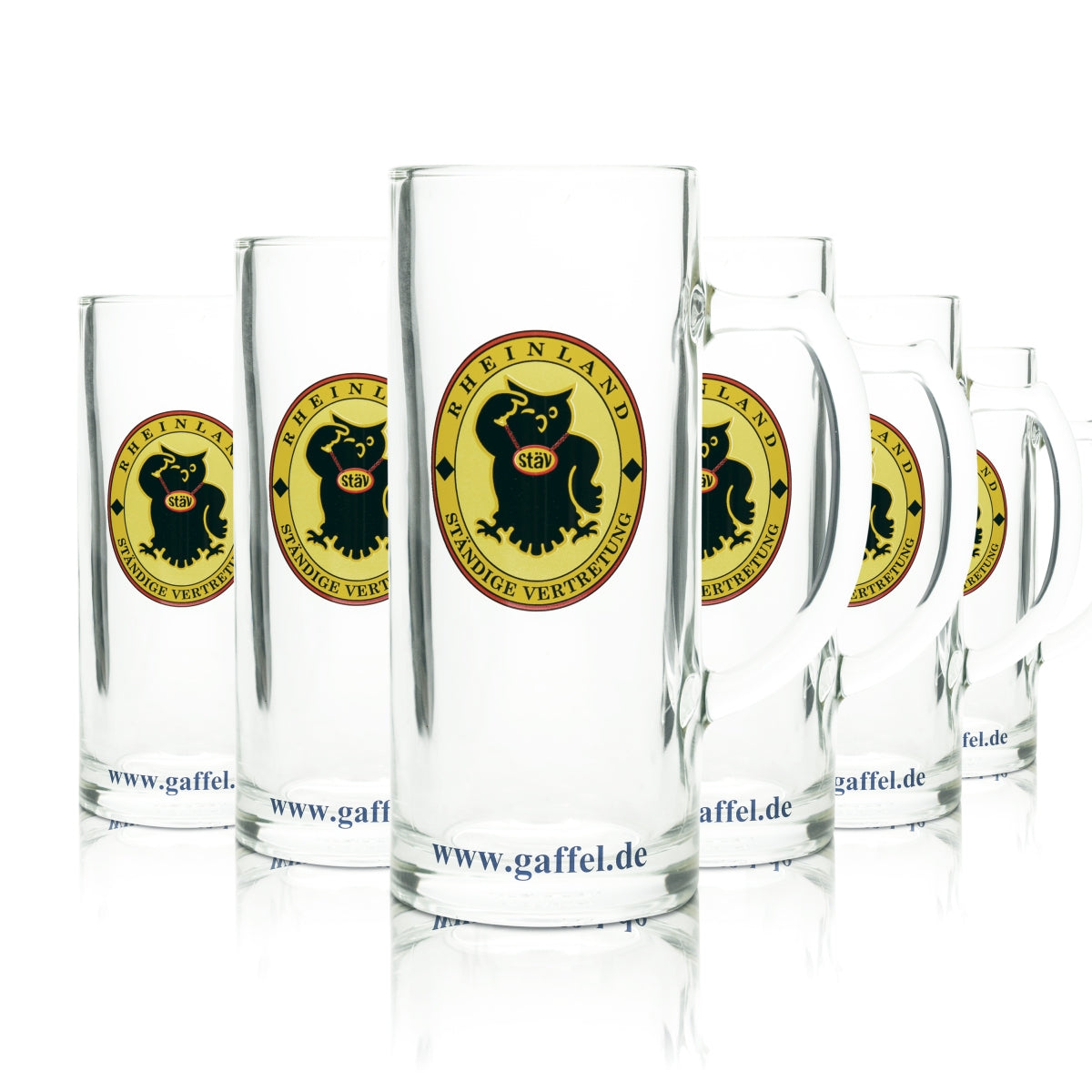 6 bicchieri da birra Gaffel 0,5 l boccale Renania rappresentanza permanente bicchieri Seidel Kölsch