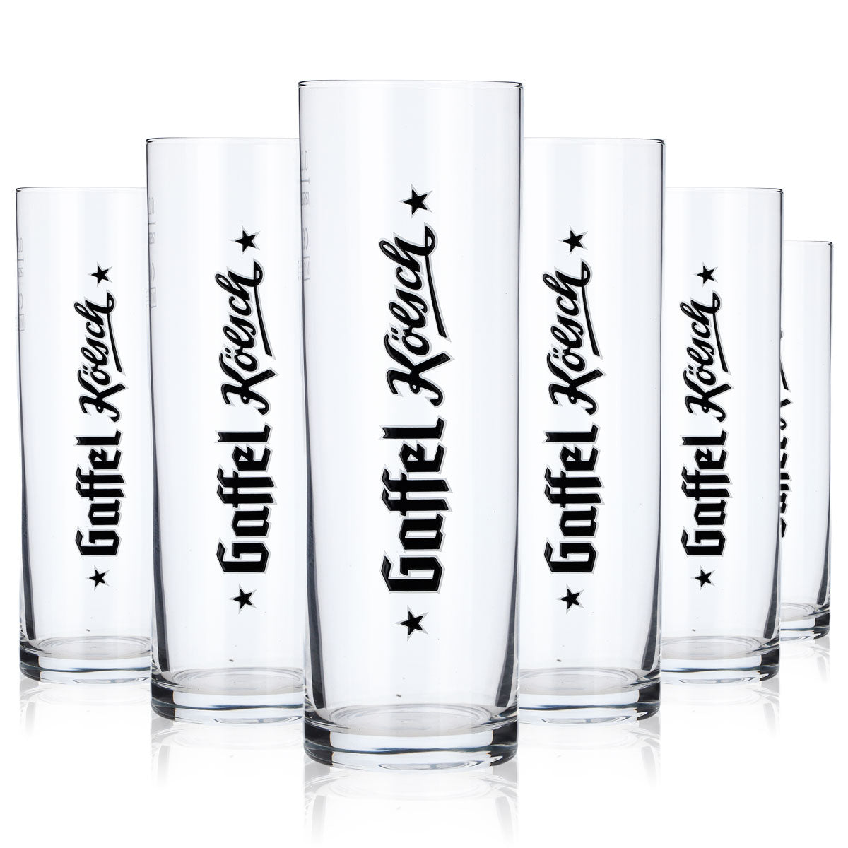 6 bicchieri da birra Gaffel Bicchieri da birra Altbier 0,2 l Stange Logo verticale Rastal