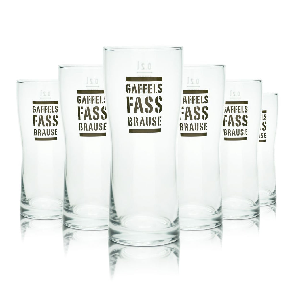 6 bicchieri da birra Gaffel 0,2 l Gaffels Fassbrause Willi Set di bicchieri Birrificio Colonia