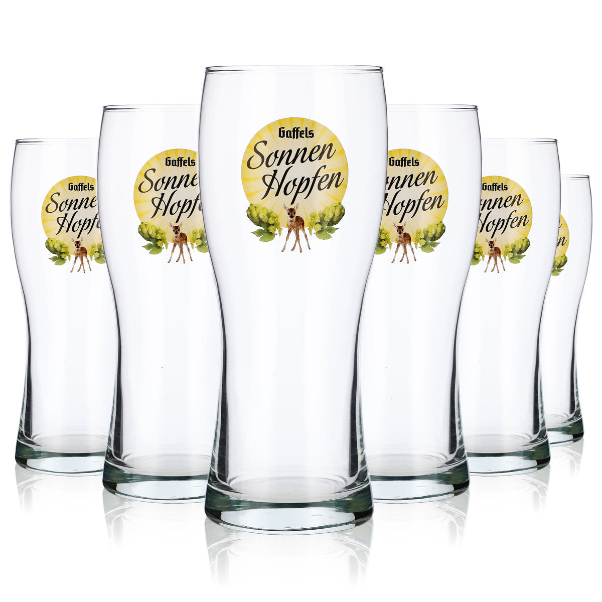 6 bicchieri da birra Gaffel 0,5 l "Sonnenhopfen" Rastal Bavaria – Vista 6