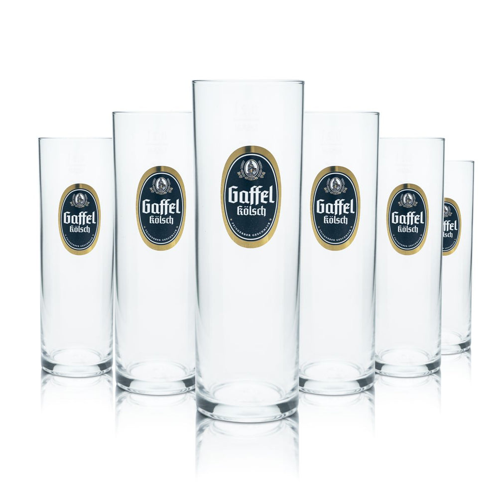 6 bicchieri da birra Gaffel Kölsch 0,2 l Set di bicchieri Kölschstange Birrificio Colonia Gastronomia