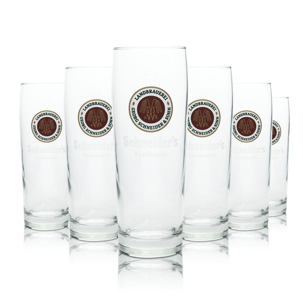 6 bicchieri da birra Georg Schneider & Sohn Landbräu 0,5 l Rastal Willi Baviera