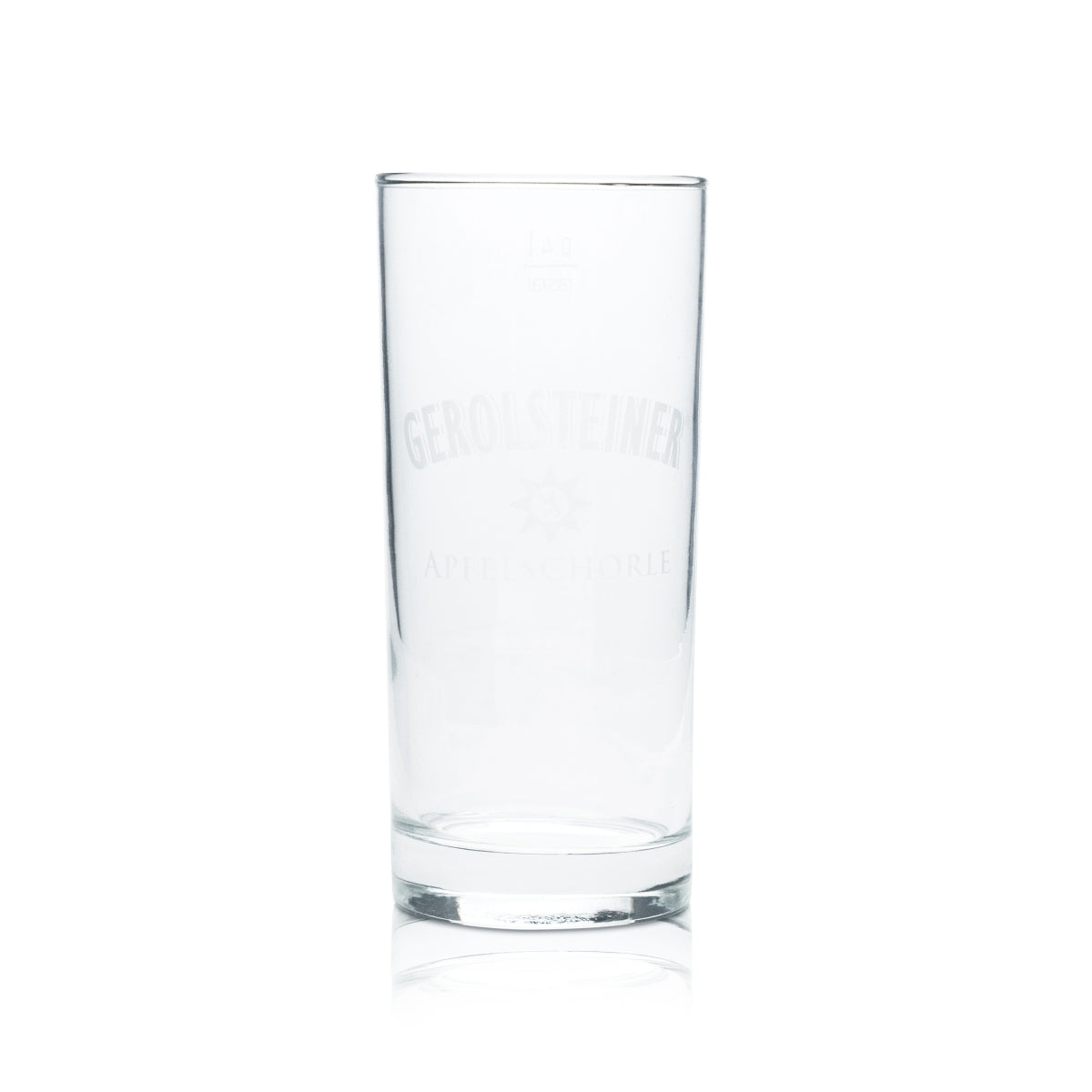 6 bicchieri Gerolsteiner da 0,4 l in vetro con bicchiere in plastica Apfelschorle Mineral Quelle Gastro – Vista 2
