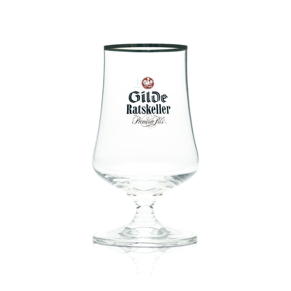 6 bicchieri da birra Gilden Pilsener 0,3 l, forma a tulipano con bordo dorato, Ratskeller – Vista 2