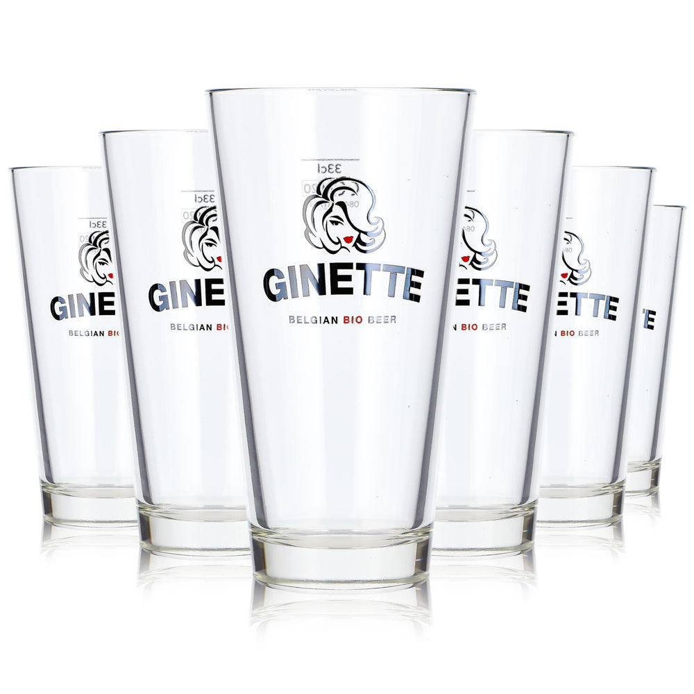 6 bicchieri da birra Ginette da 0,33 l, bicchieri da birra Willibecher, boccali da birra Seidel (set da 6)