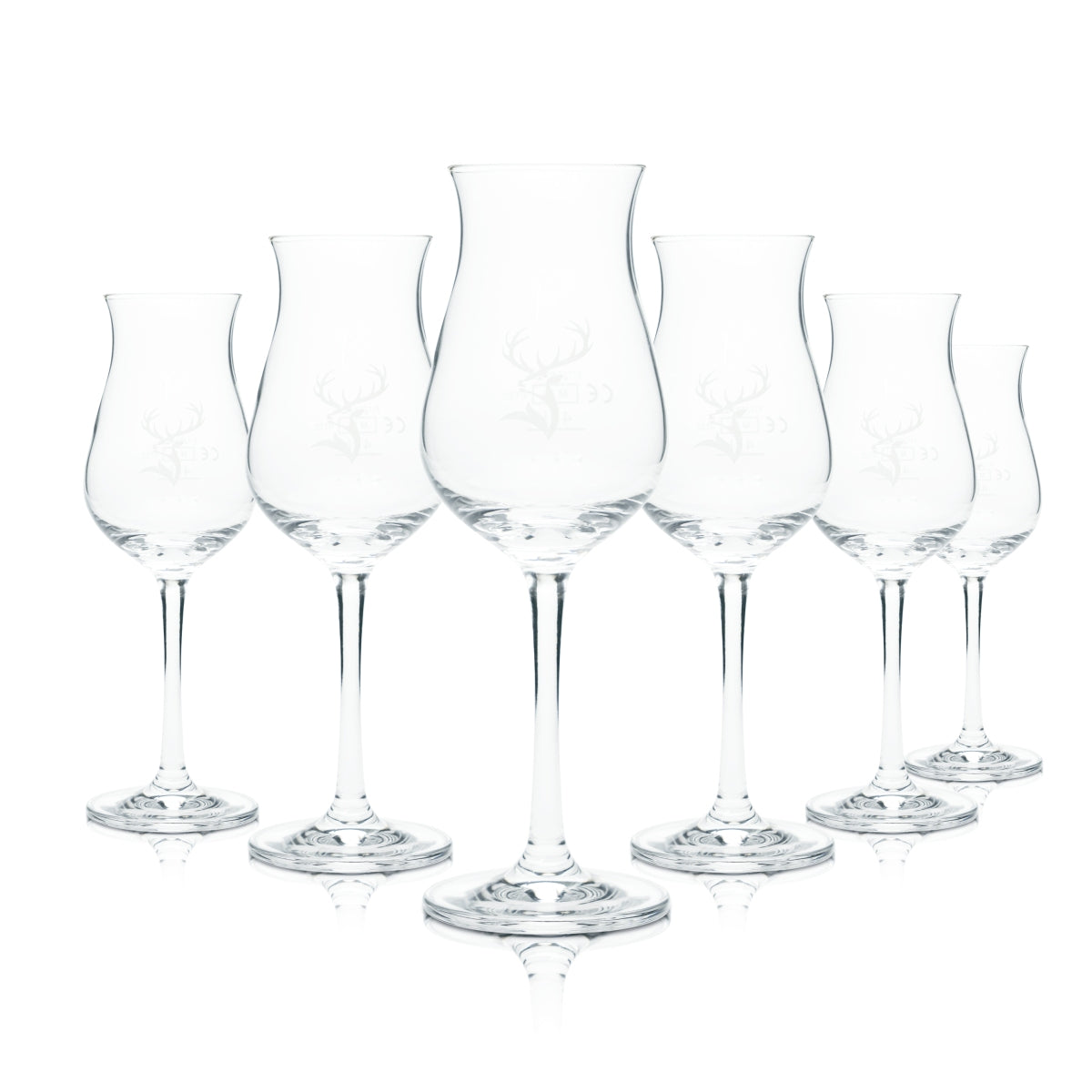 6 bicchieri da whisky Glenfiddich 0,1 l, stile degustazione, Glendronach Malt Bar