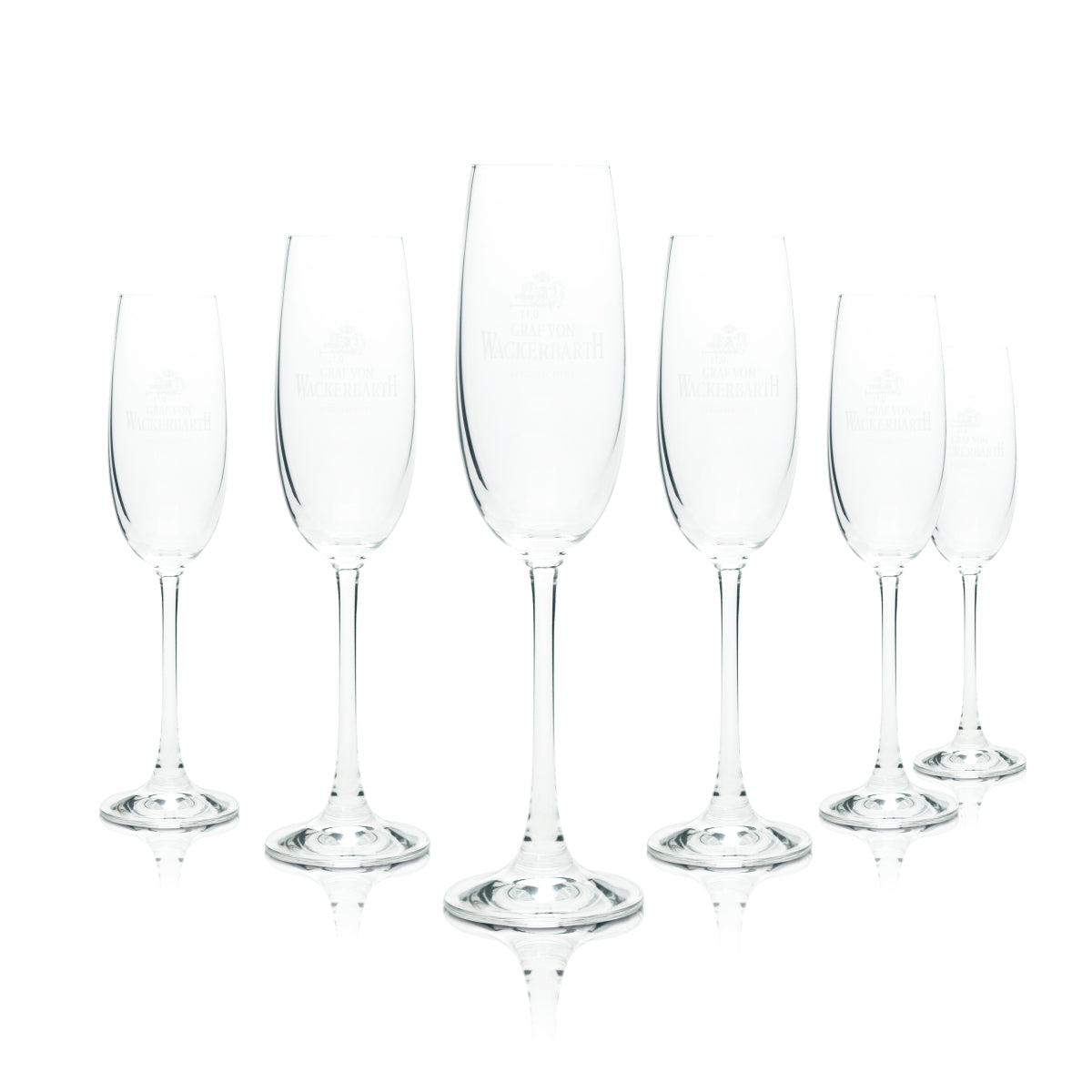 6 bicchieri da spumante Graf von Wackerbarth 0,1 l Mäser Schloss Prosecco Flute