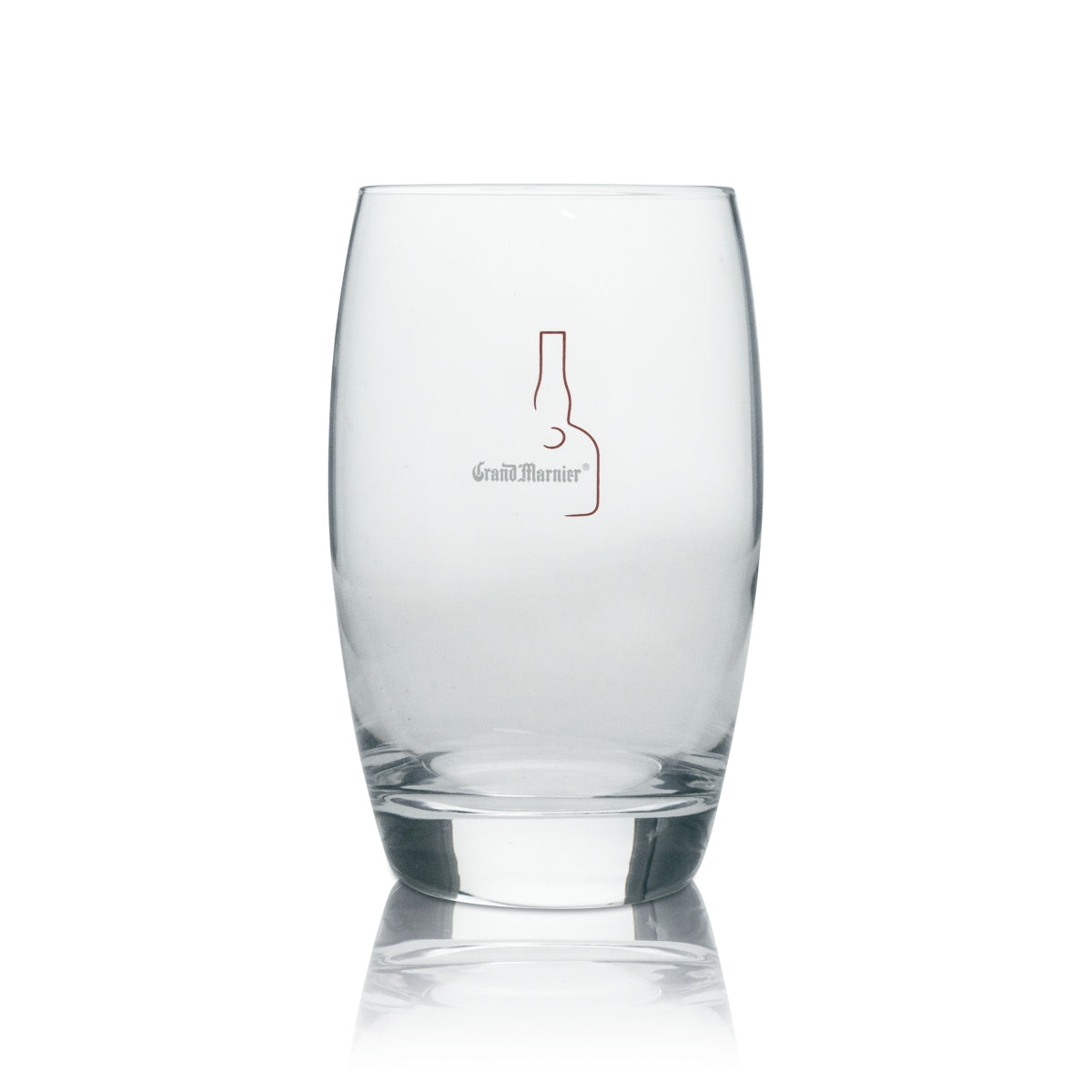 6 bicchieri tumbler per liquore Grand Marnier con scritta bianca e bottiglia rossa – Vista 2