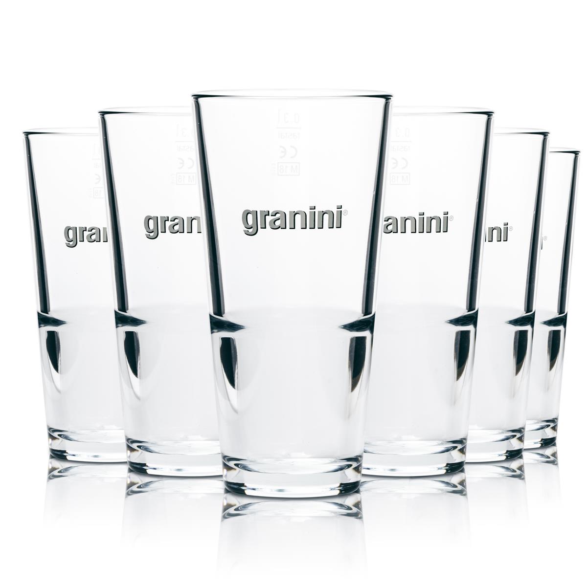 6 bicchieri Granini 376 ml bicchieri da long drink per succhi e cocktail, bicchieri da bar, ristoranti e pub
