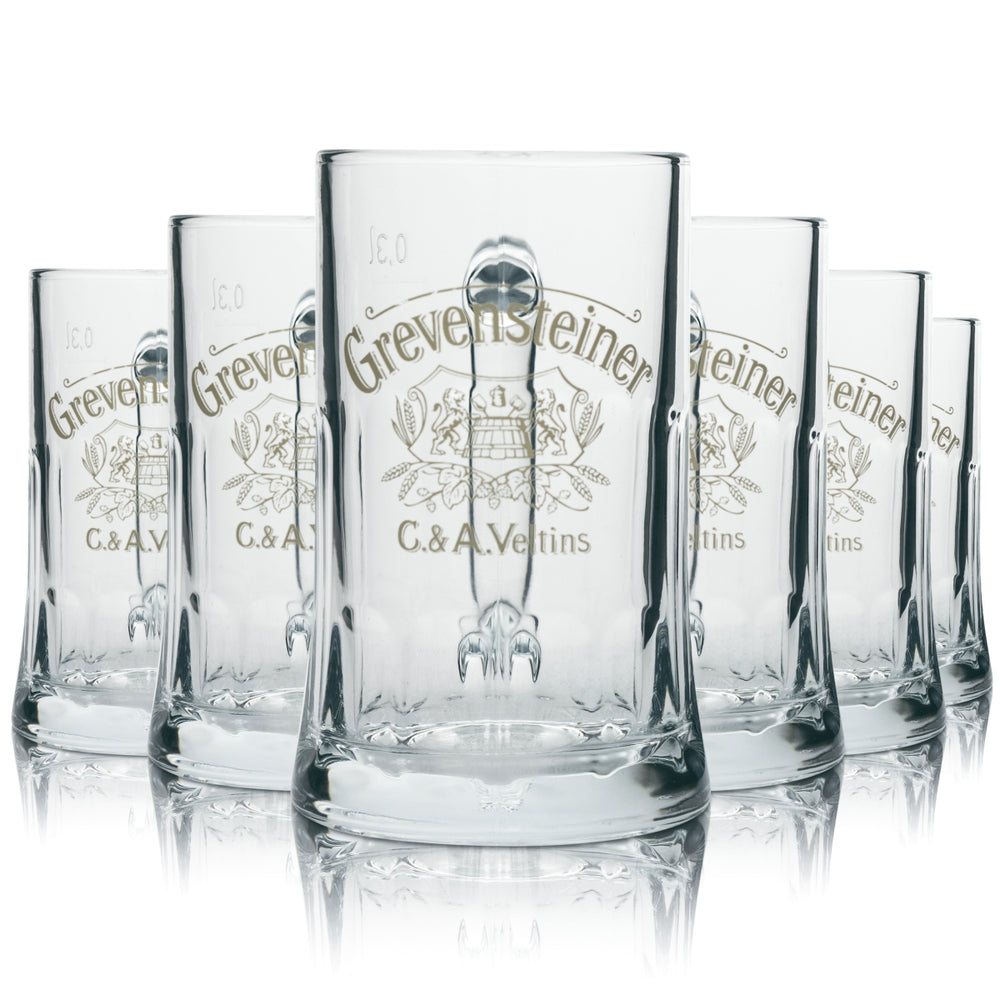 6 bicchieri da birra Grevensteiner Bicchieri da birra Seidel Humpen Krug 0,3 l Sahm
