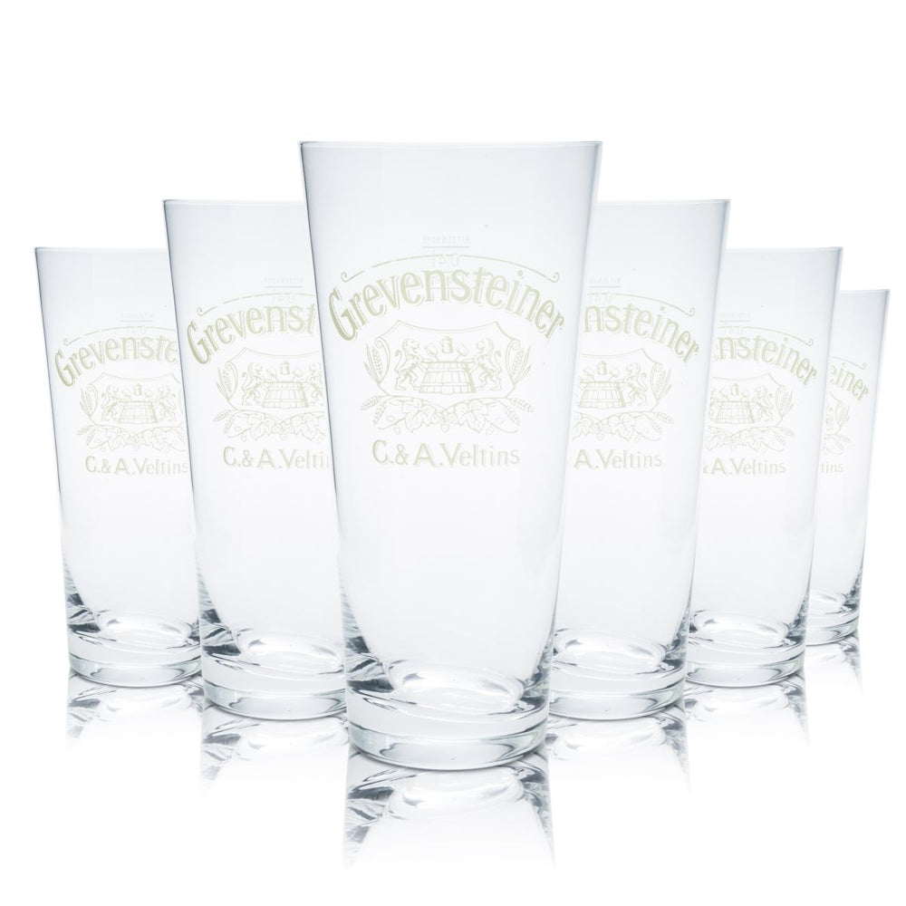 6 bicchieri da birra Grevensteiner 0,4 l bicchiere a calice Willi Becher  Set di bicchieri Birrificio Eiche