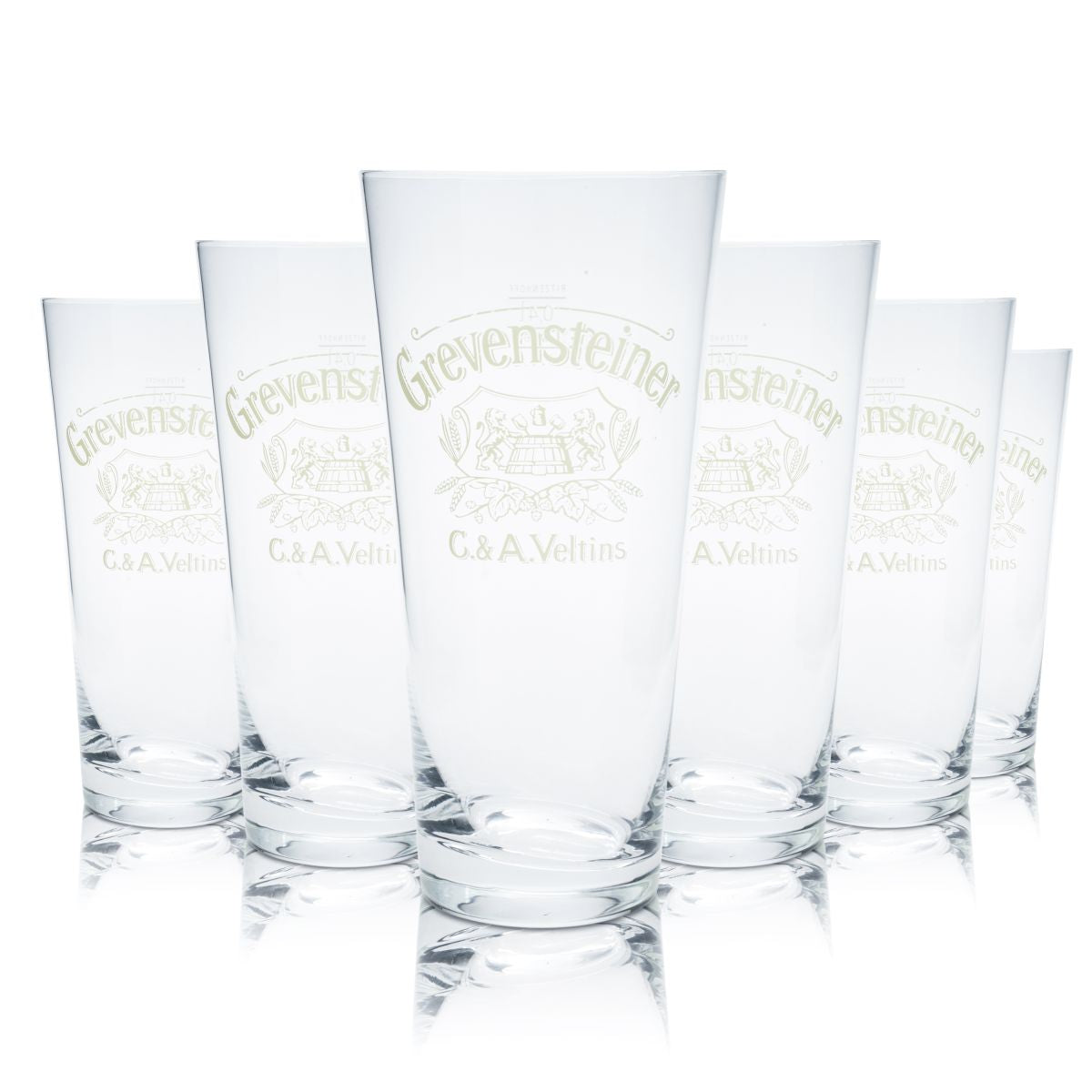 6 bicchieri da birra Grevensteiner 0,4 l bicchiere a calice Willi Becher  Set di bicchieri Birrificio Eiche