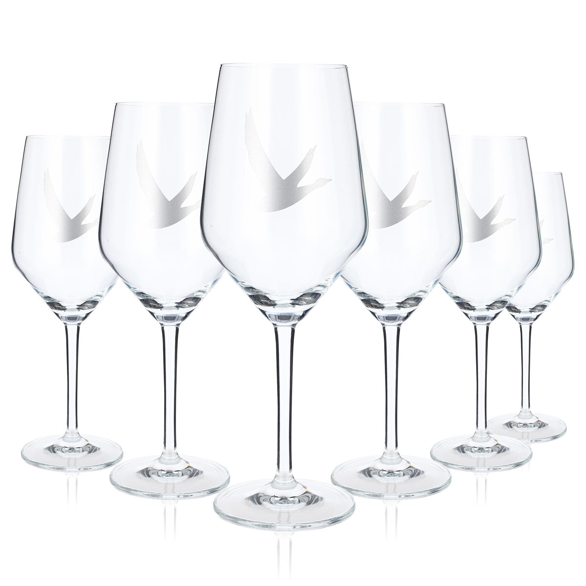 6 bicchieri da vodka Grey Goose con stelo 0,48 l Bicchiere da vino Logo argentato – Vista 5