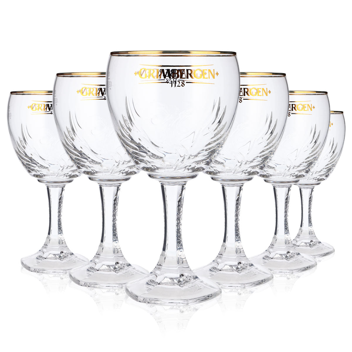 6 bicchieri Grimbergen da 0,5 l a calice Phoenix con bordo dorato Bicchieri Gastro Beer – Vista 8