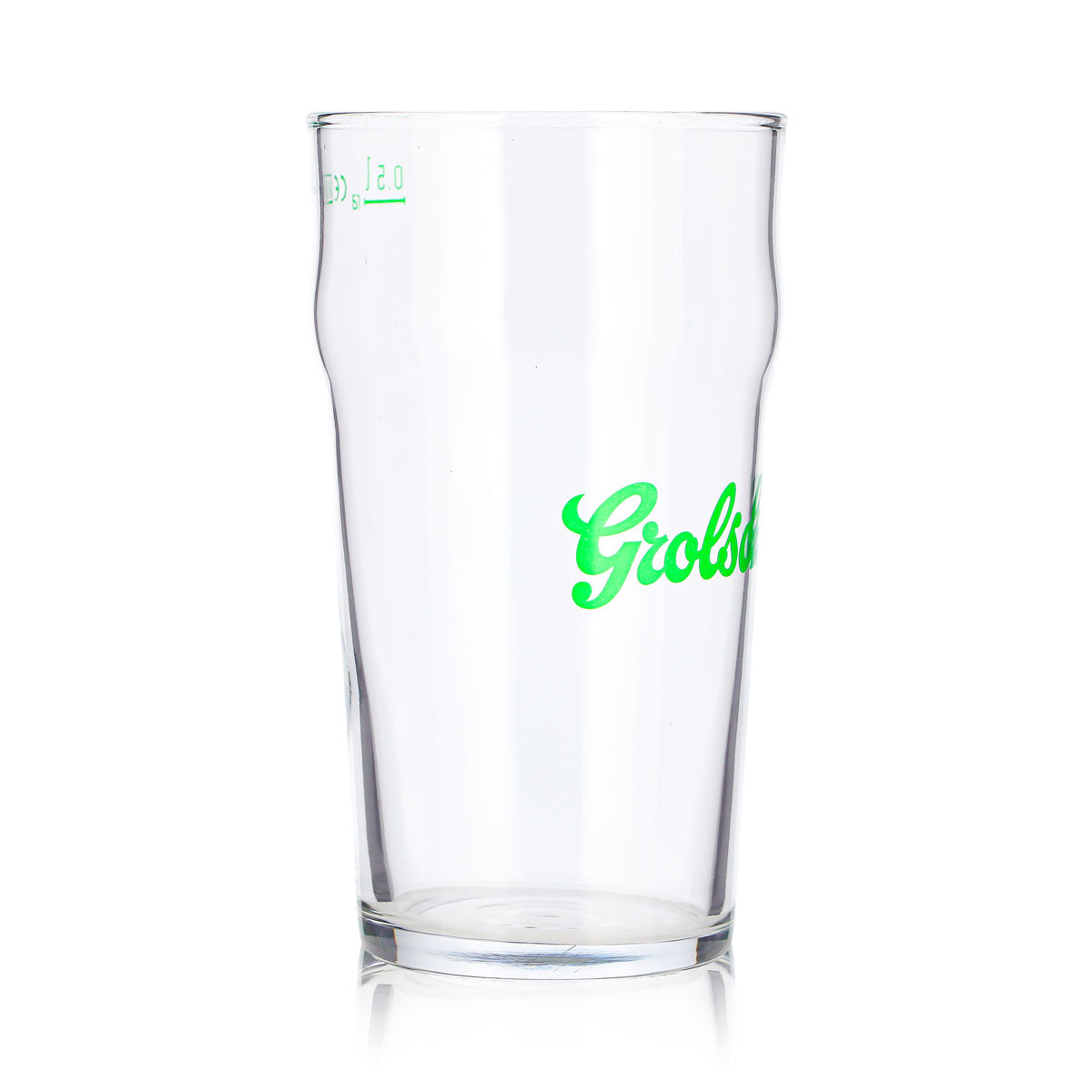 6 bicchieri da birra Grolsch da 0,5 l, in vetro sagomato con logo verde Rastal – Vista 4