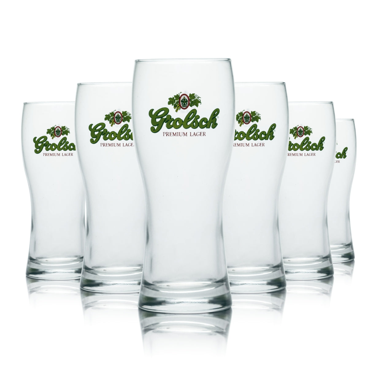 6 bicchieri Grolsch da 0,2 l, bicchieri da birra, bicchieri da birra chiara, birra lager, birra pils, calibrati, birrificio