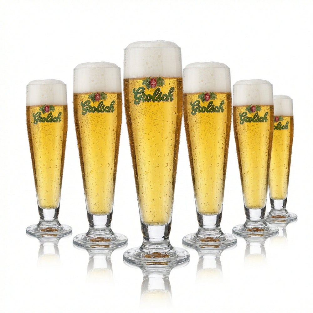 6 bicchieri Grolsch 0,3 l Prelude Pokal Tulpe Set di bicchieri da birra Birrificio Gastro Calibrati