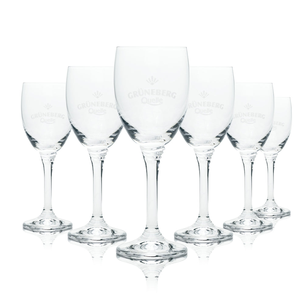 6 bicchieri da acqua Grüneberg Sahm 0,2 l con gambo per acqua minerale, bar gastronomico