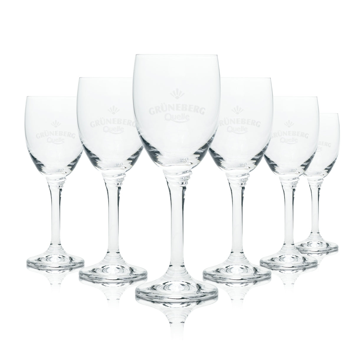 6 bicchieri da acqua Grüneberg Sahm 0,2 l con gambo per acqua minerale, bar gastronomico