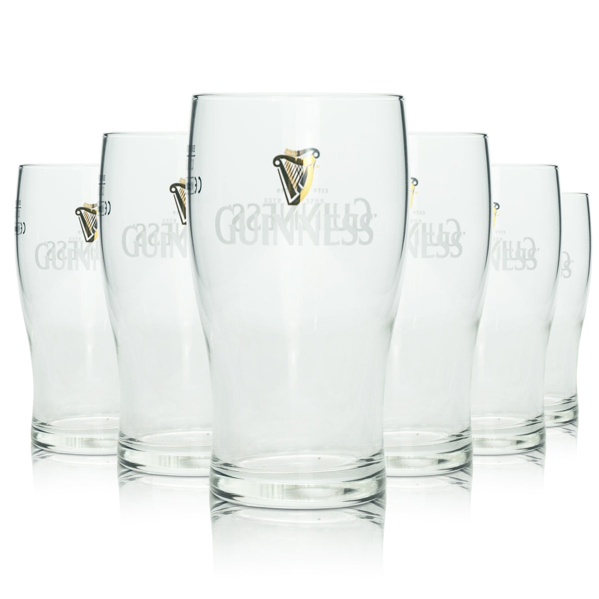 6 bicchieri da birra Guinness 0,2 l Tulip Tumbler bicchieri Sahm con logo Pint doppio