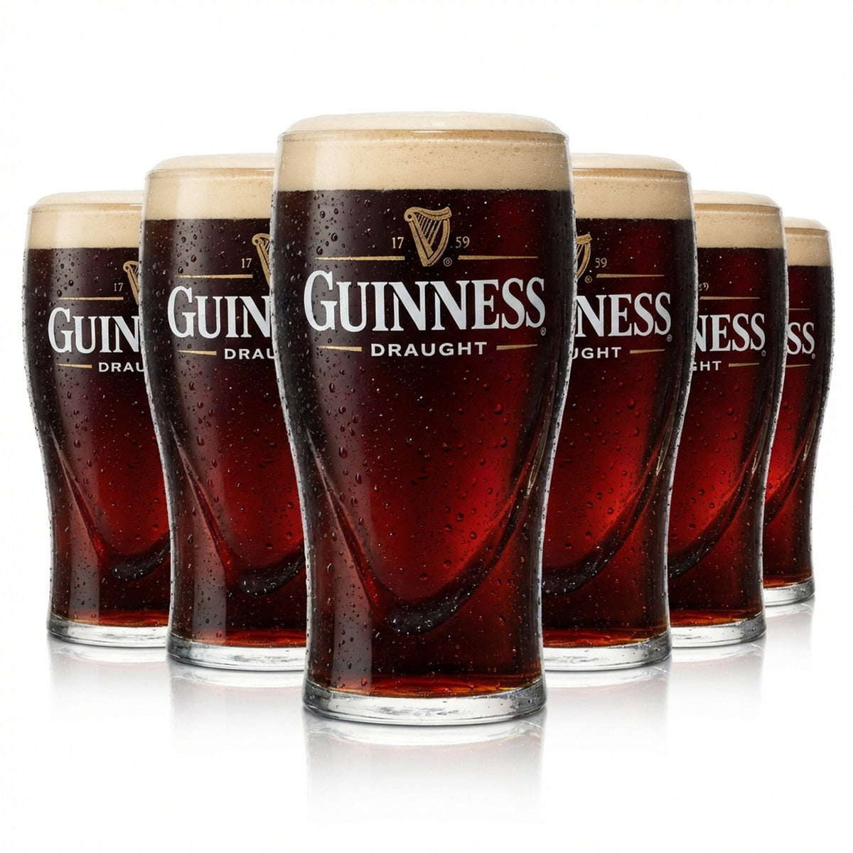 6 bicchieri da birra Guinness 0,3 l Sahm Draught
