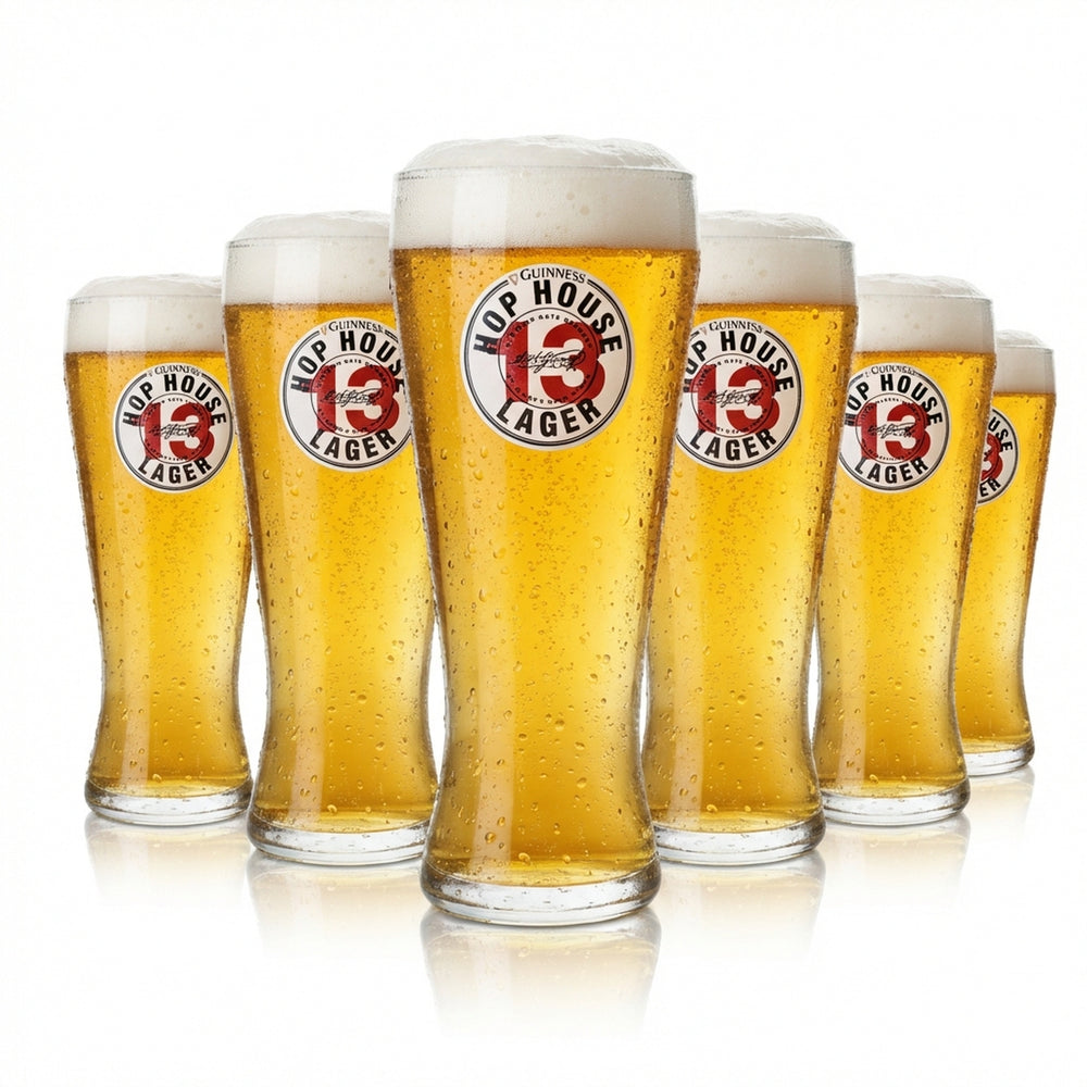 6 bicchieri da birra Guinness da 0,5 l Hop House Bicchieri da birra Lager Pint Tulip Beer Willi