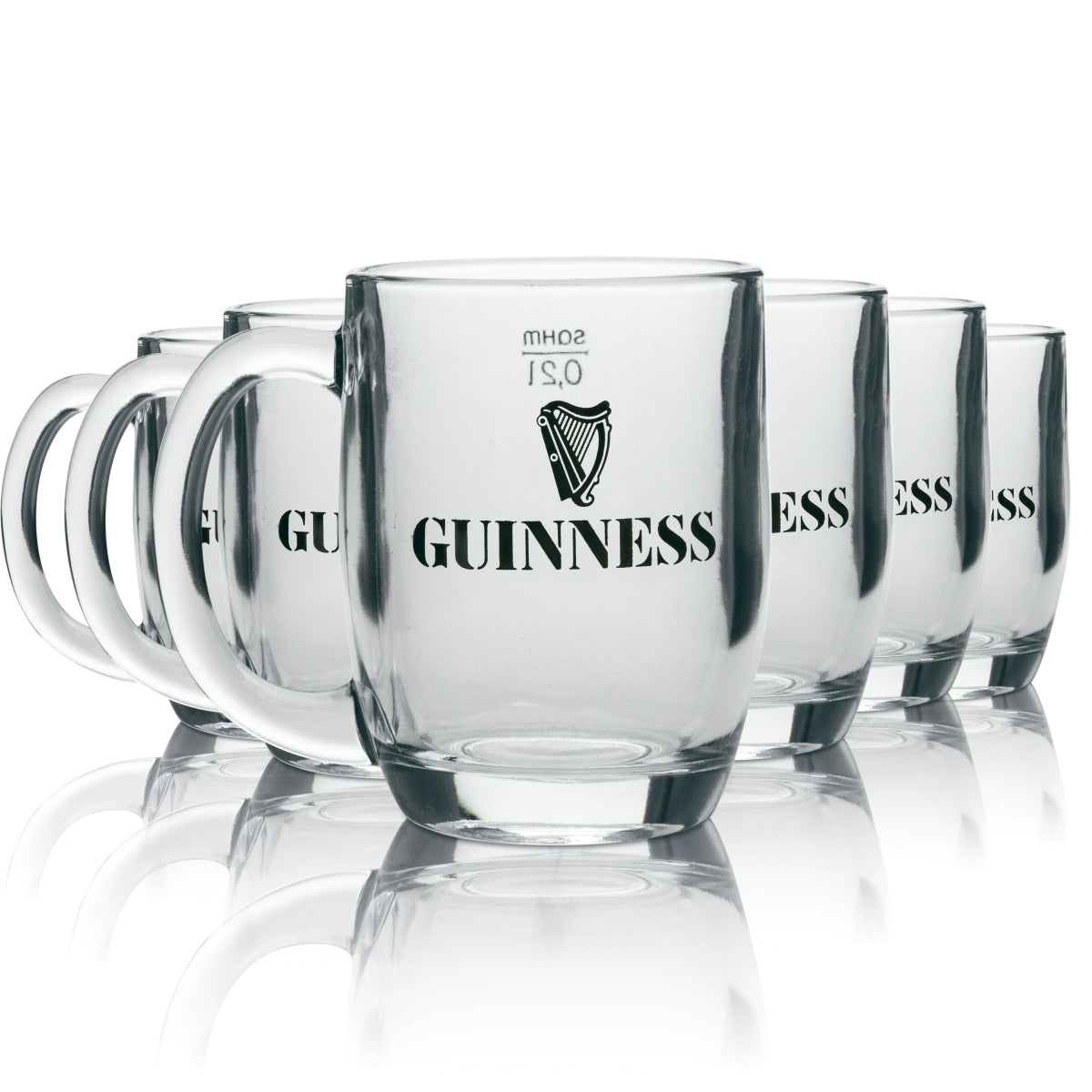 6 bicchieri da birra Guinness con manico 200 ml sahm