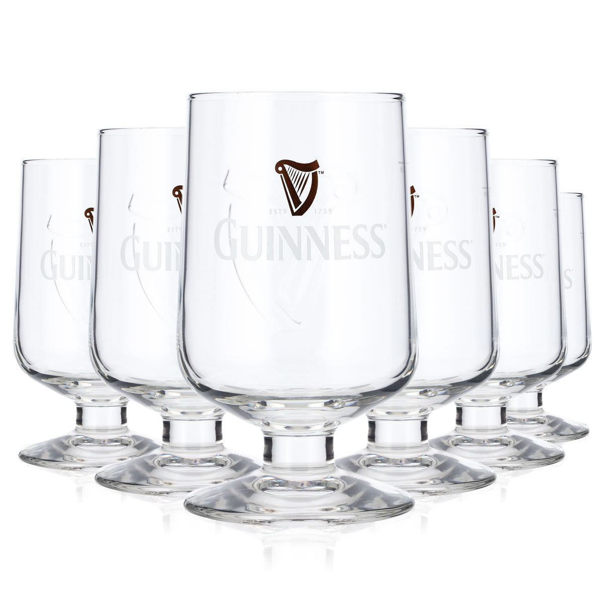 6 bicchieri da birra Guinness Tulip Glass Goblet Glass nel design del 1980