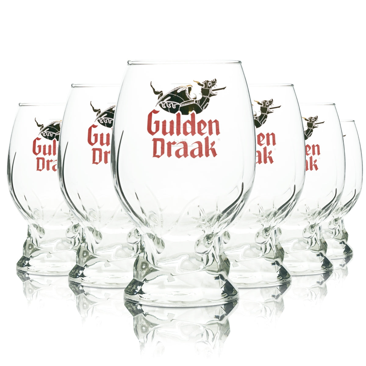 6 bicchieri da birra Gulden Draak da 0,5 l, bicchieri a calice, bicchieri da birra belgi, bicchieri Verre