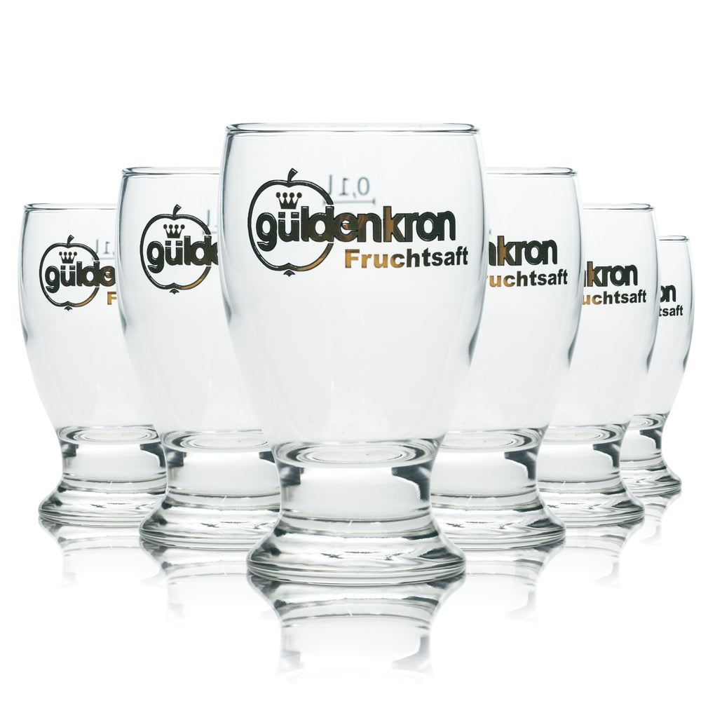 6x succo Güldenkron bicchiere 0,1 l tazza coppa tulipano bicchieri gastronomici bar frutta mela