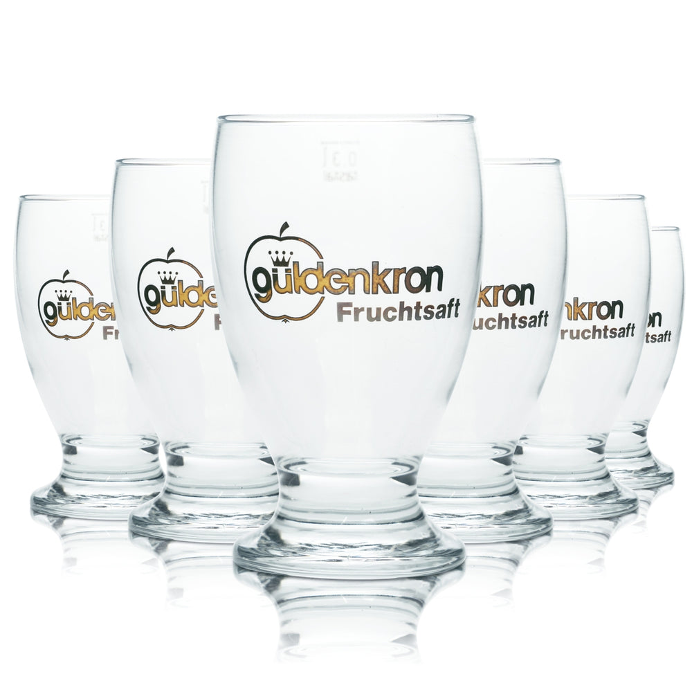 6x succo Güldenkron bicchiere 0,3 l tazza coppa tulipano bicchieri gastronomici bar frutta mela