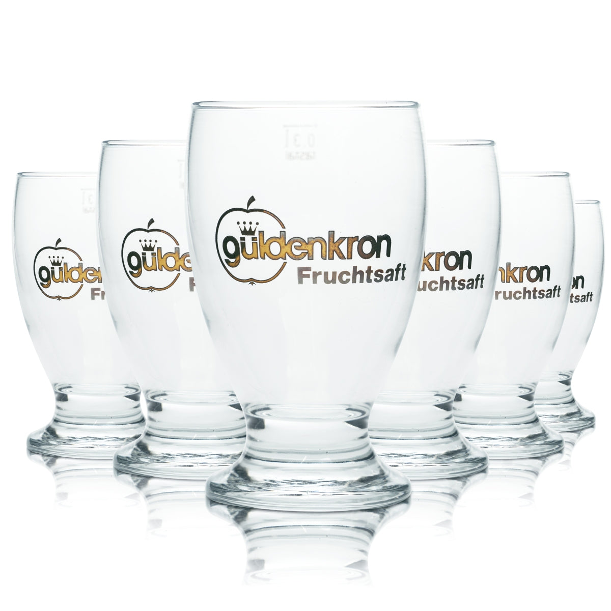 6x succo Güldenkron bicchiere 0,3 l tazza coppa tulipano bicchieri gastronomici bar frutta mela