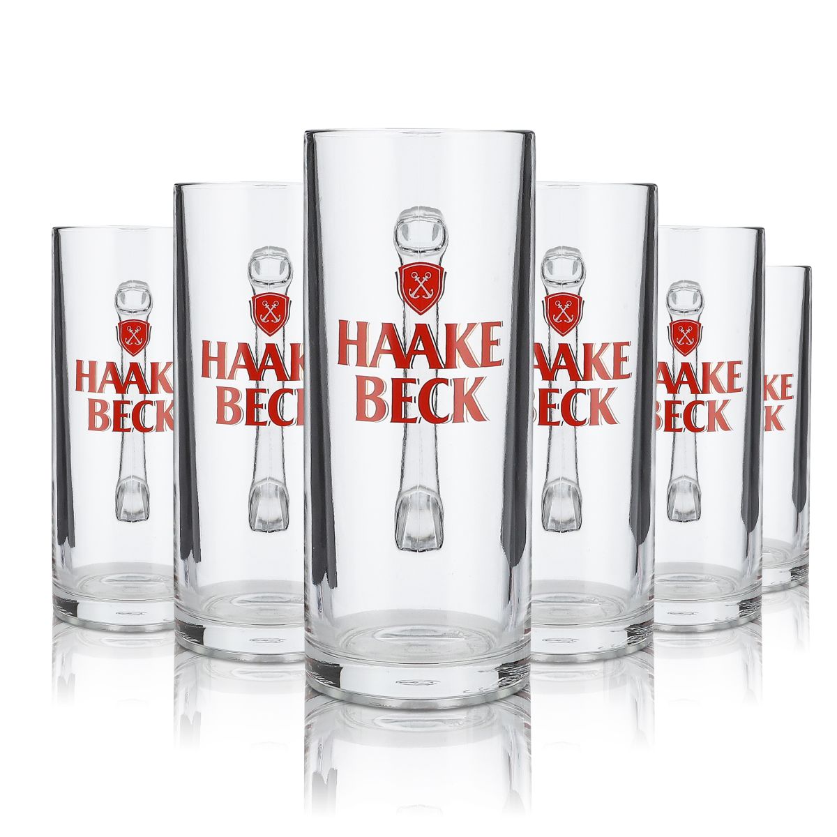 6x Haake Beck Bicchiere da birra 0,3 l Set di boccali da birra Bicchieri da birra Birreria Gastronomia
