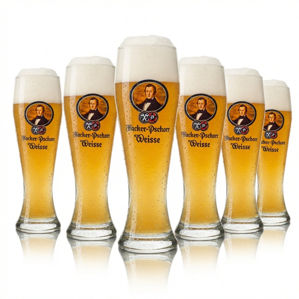 6 bicchieri da birra Hacker Pschorr 0,5 l Weizen Weisse Sahm
