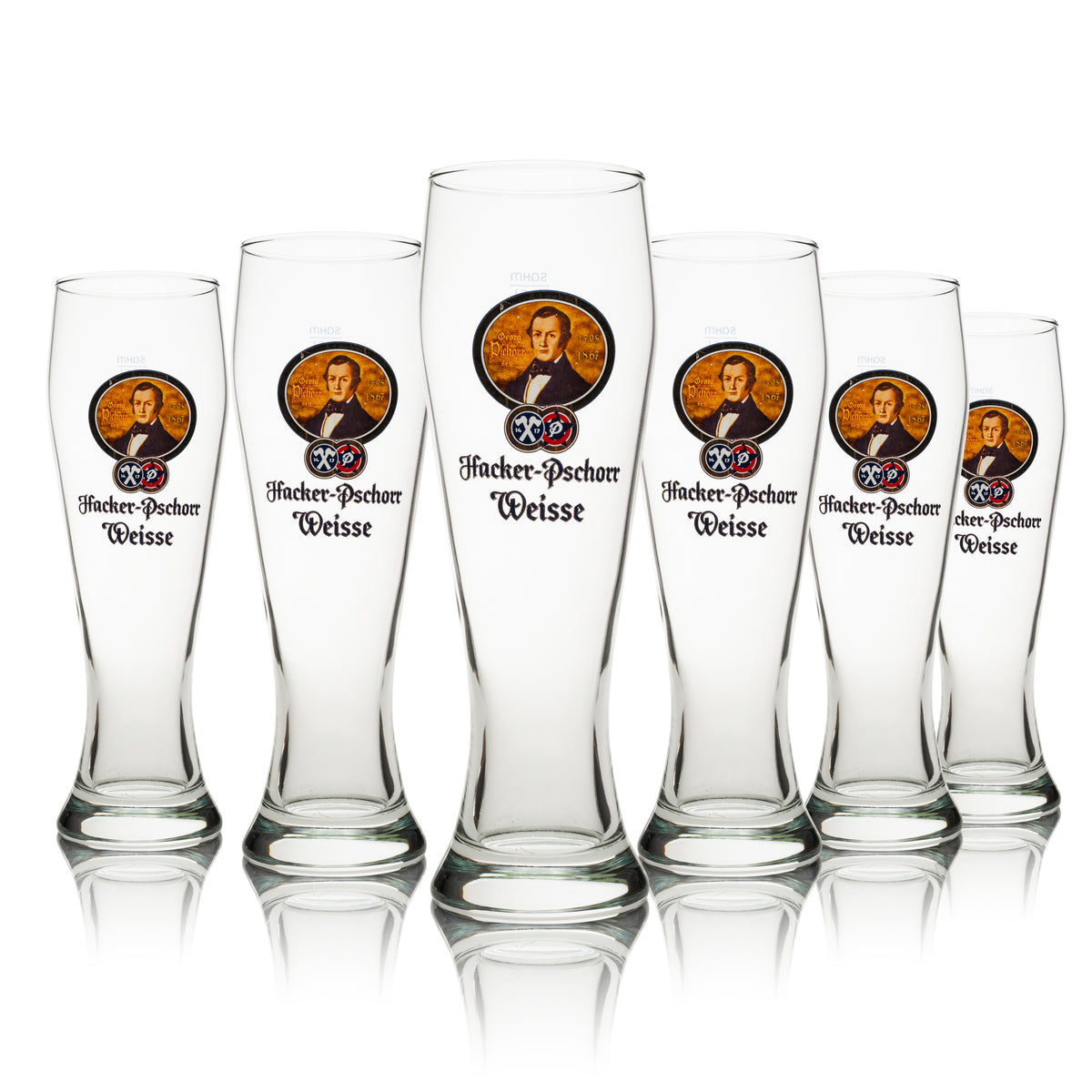 6 bicchieri da birra Hacker Pschorr 0,5 l Weizen Weisse Sahm – Vista 4