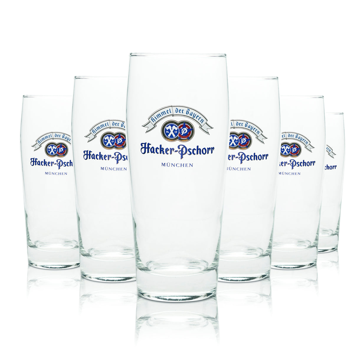 6 bicchieri da birra Hacker Pschorr 0,5 l Willi Becher Himmel der Bayern – Vista 4