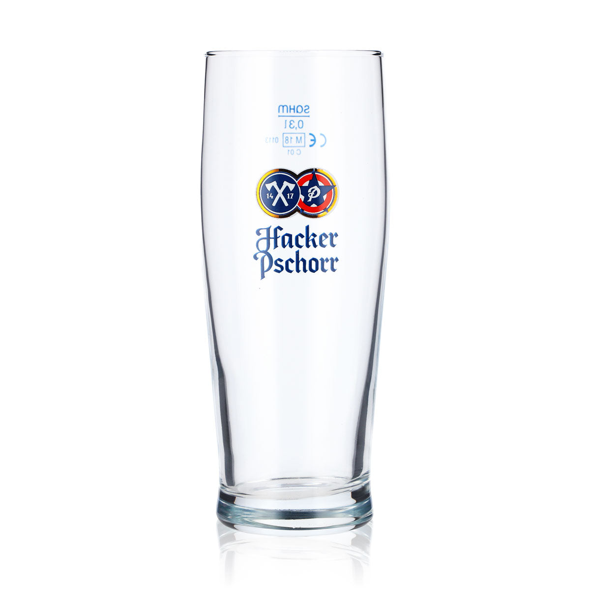 6 bicchieri da birra Hacker Pschorr 0,3 l con logo blu Sahm – Vista 2
