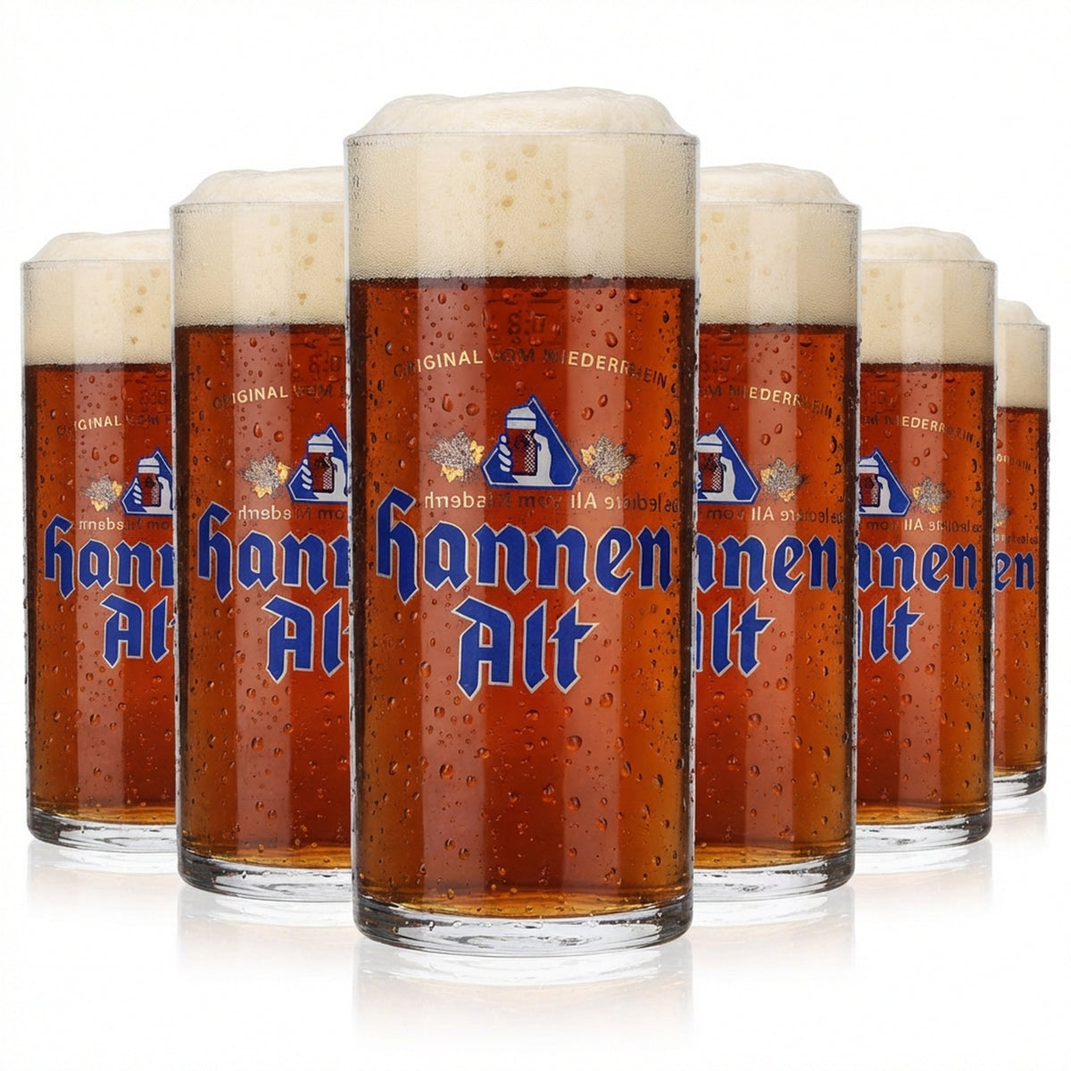 6 bicchieri da birra Hannen Alt Bier Bicchieri da birra Bicchiere a stelo 0,3 l Tazza