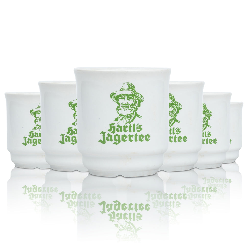 6x tazza Hartls Jagertee Schnaps 0,2 l bicchiere per vin brulé invernale mercatino di Natale