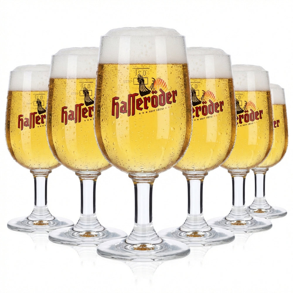 6 bicchieri da birra Hasseröder da 0,2 l con forma a coppa Ritzenhoff