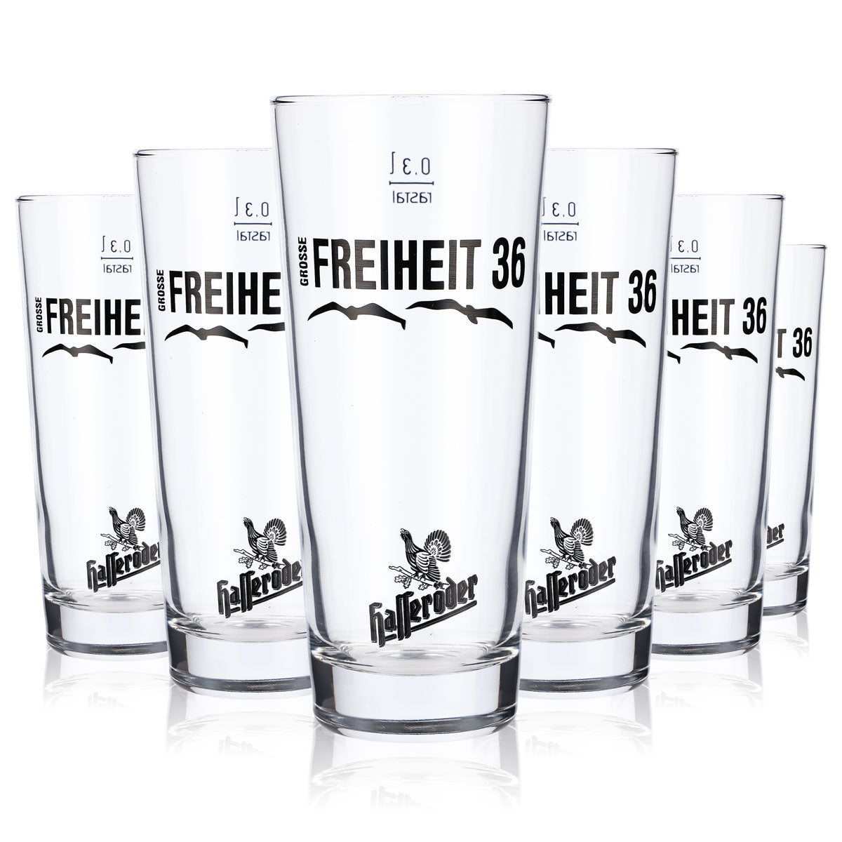 6 bicchieri da birra Hasseröder Bicchieri da birra 0,3 l Willibecher Große Freiheit 36 – Vista 5