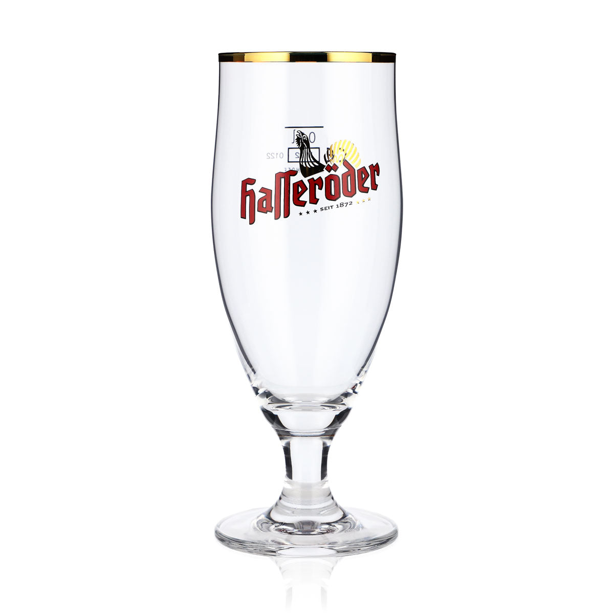 6 bicchieri da birra Hasseröder Bicchieri da birra 0,2 l Bicchieri a calice bombati con bordo dorato – Vista 2