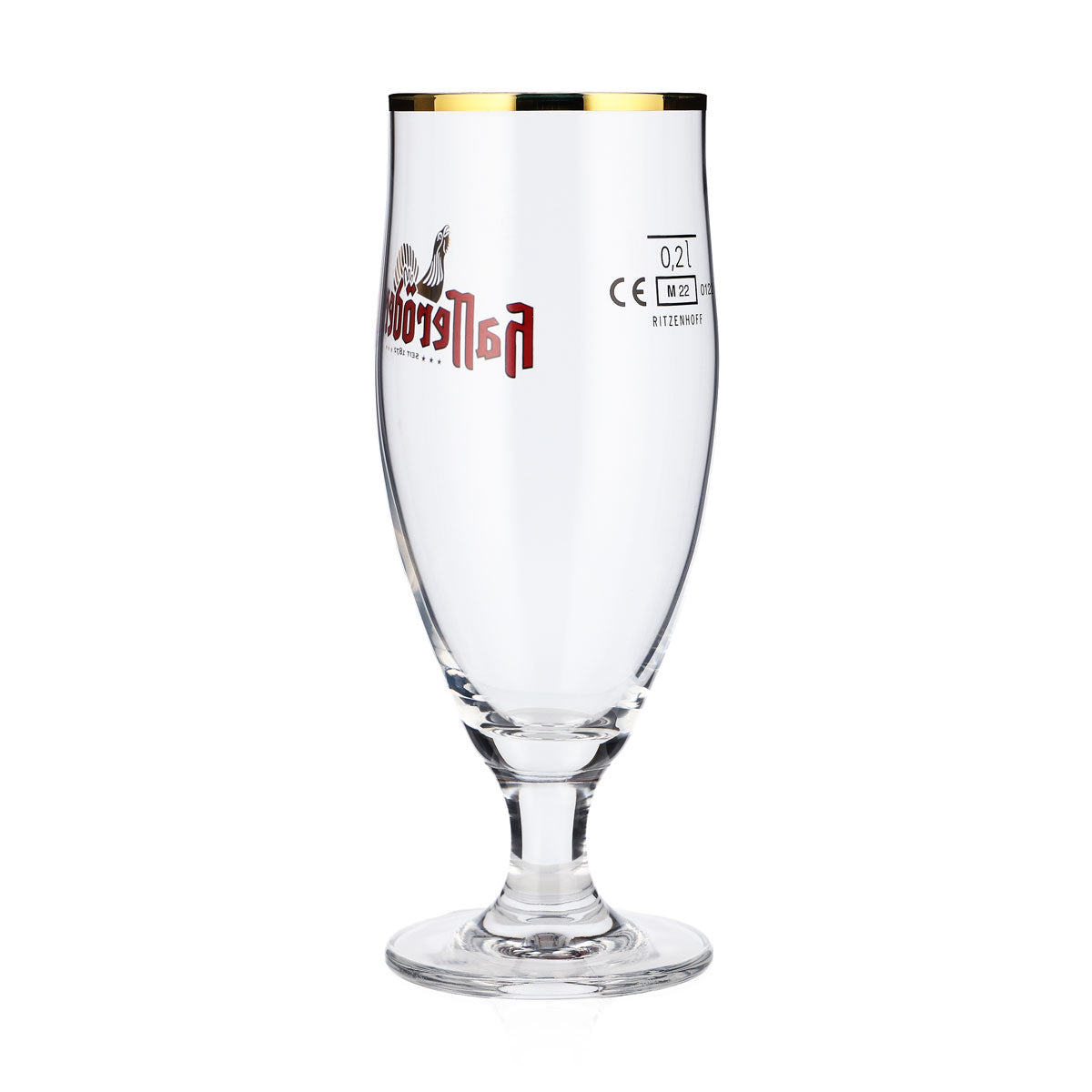 6 bicchieri da birra Hasseröder Bicchieri da birra 0,2 l Bicchieri a calice bombati con bordo dorato – Vista 4