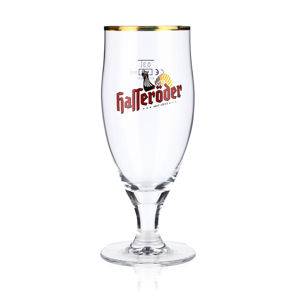 6 bicchieri da birra Hasseröder Bicchieri Bicchieri da birra in vetro 0,3 l Calice con bordo dorato Ritzenhoff – Vista 3