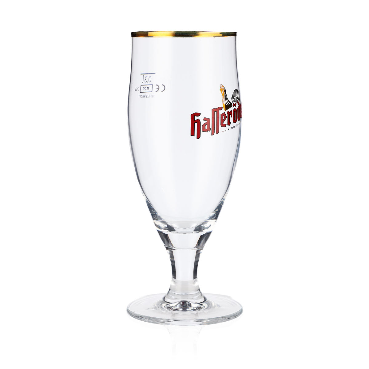 6 bicchieri da birra Hasseröder Bicchieri Bicchieri da birra in vetro 0,3 l Calice con bordo dorato Ritzenhoff – Vista 4