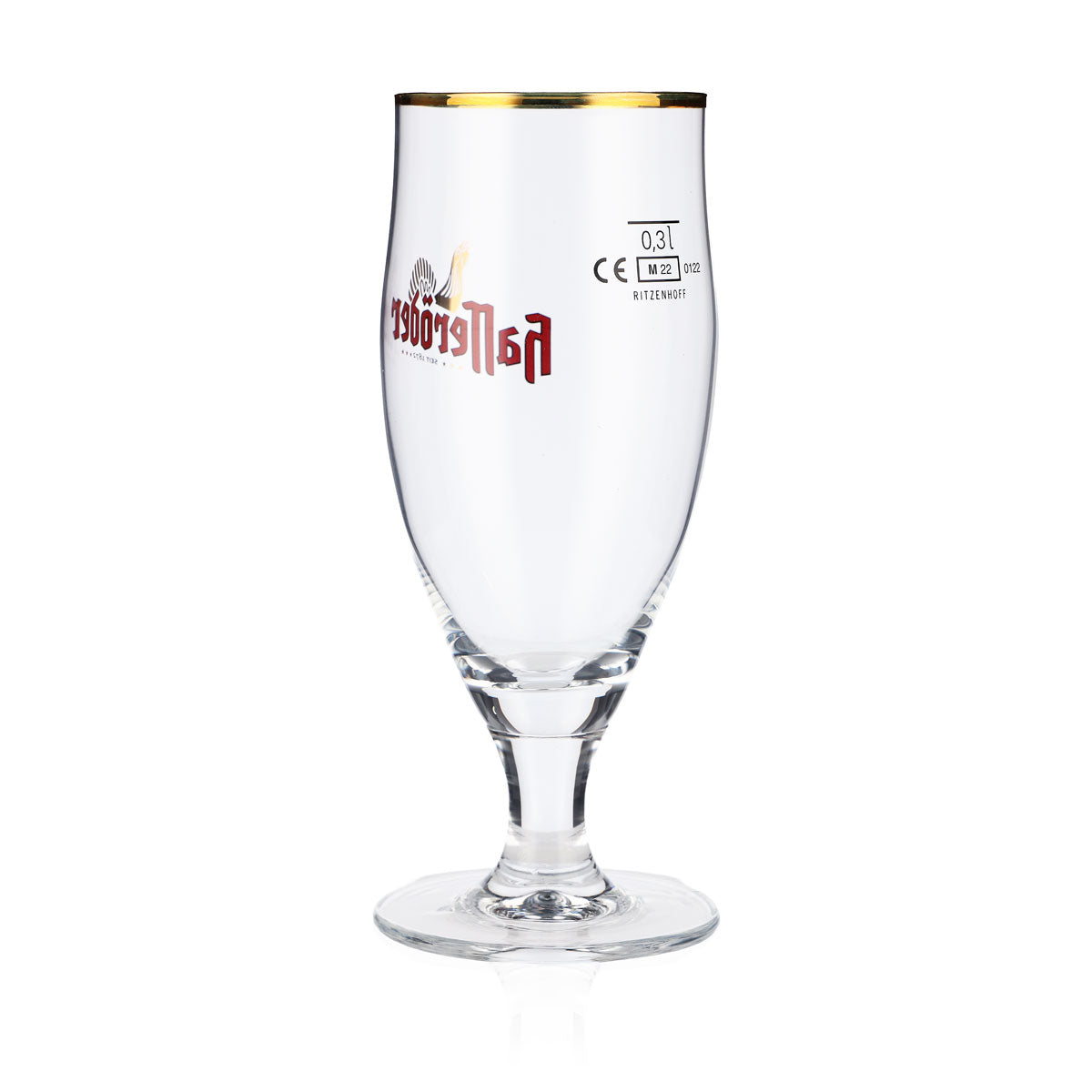 6 bicchieri da birra Hasseröder Bicchieri Bicchieri da birra in vetro 0,3 l Calice con bordo dorato Ritzenhoff – Vista 5