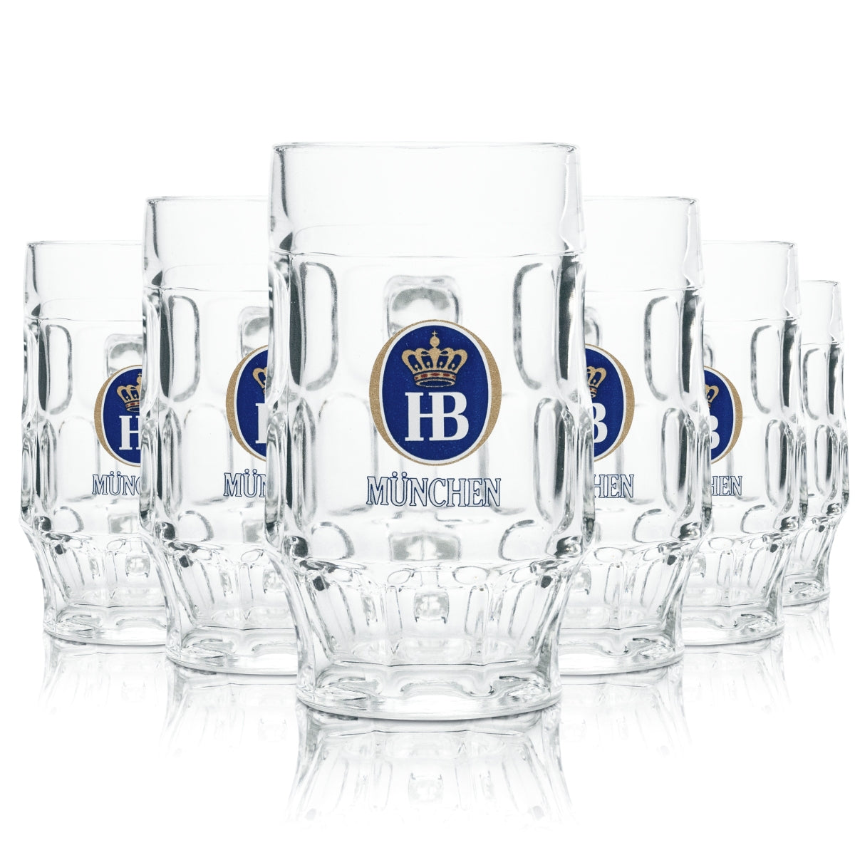 6 bicchieri da birra HB München 0,2 l boccale Humpen Seidel Jug Jar bicchieri da birra con profilo birrificio